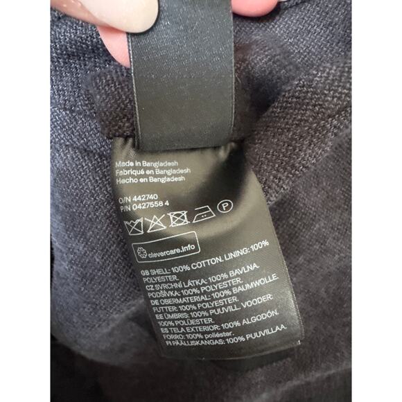 H&M Slim Fit Blazer Charcoal Gray 100% Cotton Men's Size 38R NWT - Picture 7 of 8